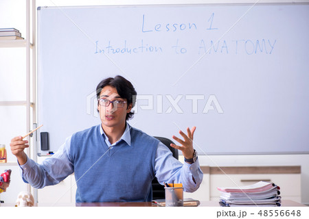 Young lecturer teacher teaching anatomy 48556648