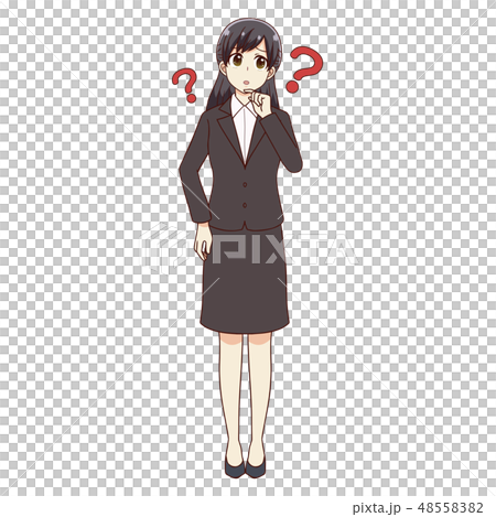 女人的懷疑-插圖素材 [48558382] - PIXTA圖庫