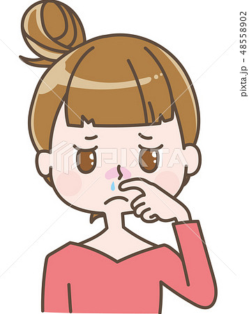 鼻水 女性 風邪 花粉症 鼻水 女性 風邪 花粉症 48558902