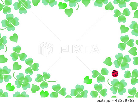 クローバー シロツメクサ てんとう虫 ハート クローバー シロツメクサ てんとう虫 ハート 48559768