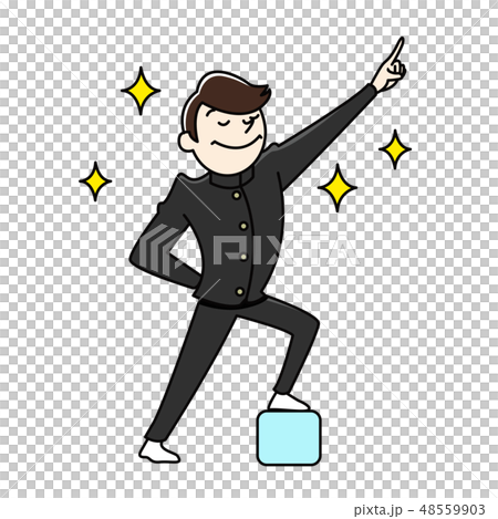 中學生高中生男孩上升 中學生高中生男孩上升 48559903