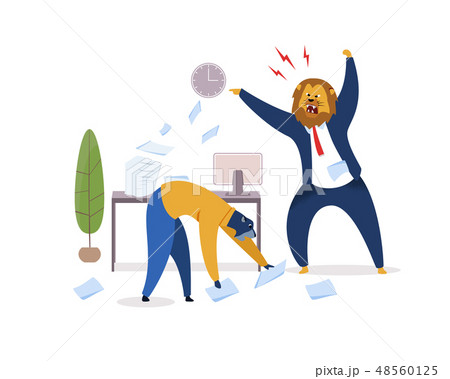 Job Deadline, Work Rush Flat Vector Illustration Job Deadline, Work Rush Flat Vector Illustration 48560125