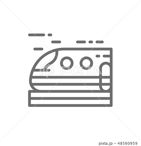 High-speed train, subway, tram line icon. Isolated on white background 48560959