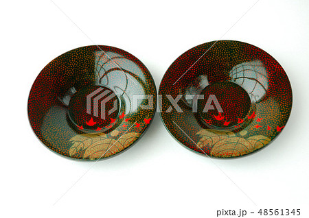 津軽菜々子塗の茶たく 48561345