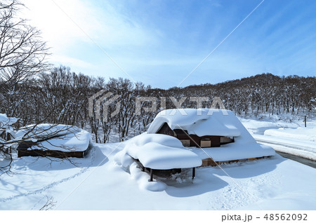 【青森市八甲田山中】2月の八甲田の風景はまだまだ深い雪の中 48562092