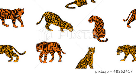 Jungle dreams. Animal print with ethnic motifs. 48562417