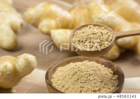 生姜粉末と生姜 生姜粉末と生姜 48563143