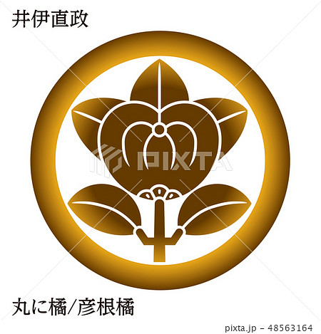 戦国時代の武将の家紋 戦国大名｜井伊直政・丸に橘/彦根橘｜ゴールド