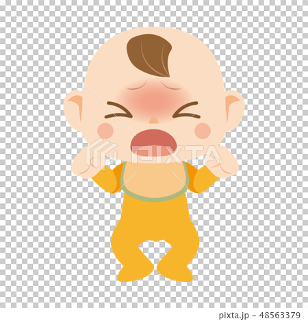 泣きそうな赤ちゃん 48563379