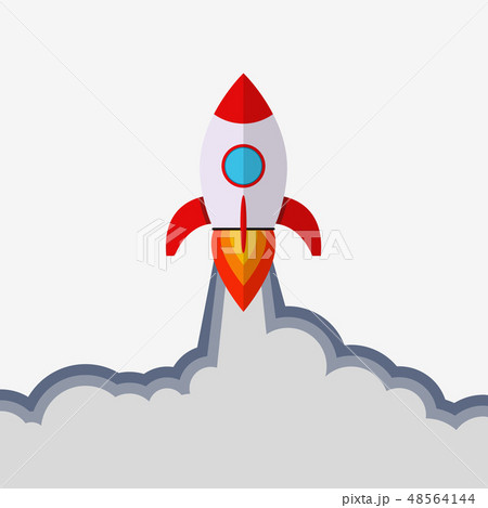 Rocket launch. Startup concept 48564144