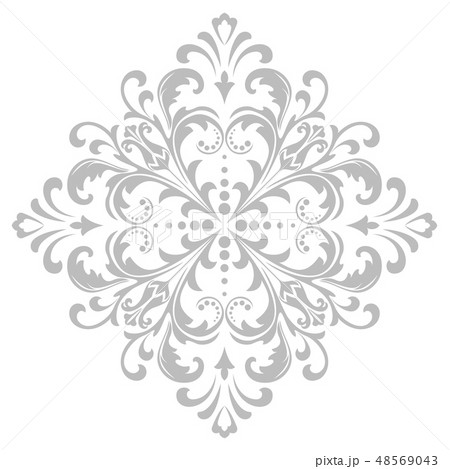 Damask graphic ornament. Floral design element. Damask graphic ornament. Floral design element. 48569043
