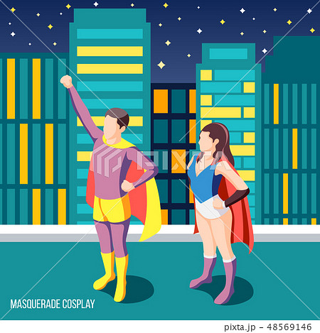 Cosplay Isometric Background  Cosplay Isometric Background  48569146