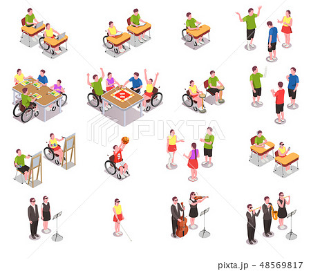 Inclusive Education Icons Set 48569817