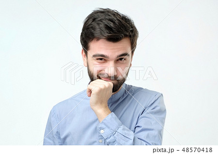 Cunning tricky mature man thinking Cunning tricky mature man thinking 48570418