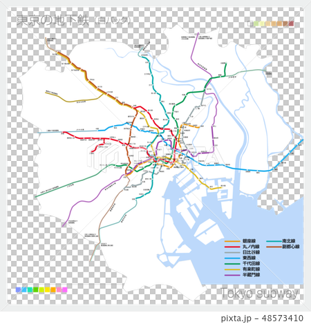 東京地鐵地圖·東京地鐵(白背) 東京地鐵地圖·東京地鐵(白背) 48573410