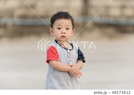 Portrait of little asian boy 48573612
