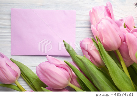 tulips and post card. March 8th, tulips and post card. March 8th, 48574531