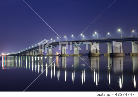 琵琶湖大橋の夜景 48574747