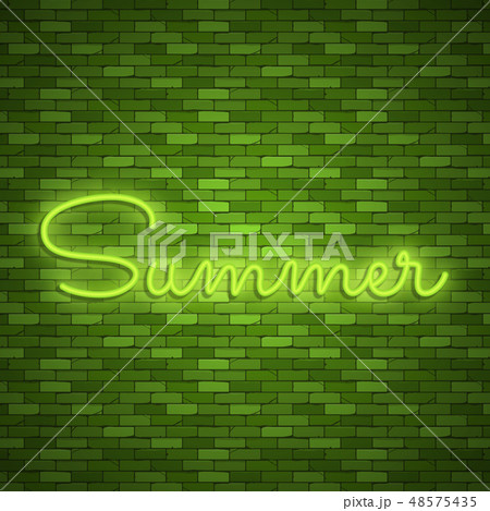 Neon light lettering, Stock vector. Color design 48575435