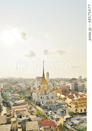 The Golden Buddha temple vicinities in Bangkok 48575477