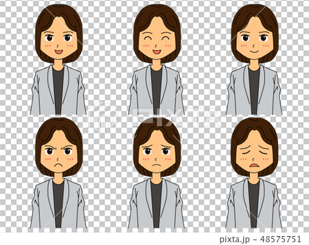 Business woman 2 Facial expressions Business woman 2 Facial expressions 48575751