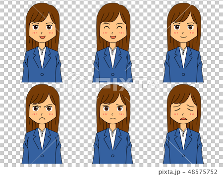 Business woman 1 Facial expression various Business woman 1 Facial expression various 48575752
