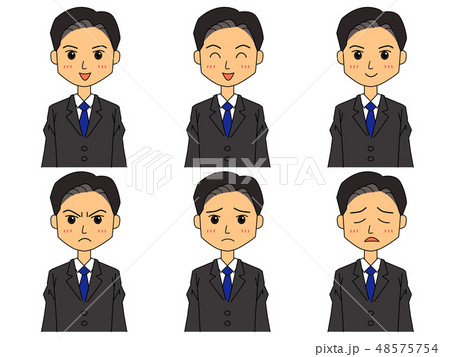 ビジネスマン 表情いろいろ 48575754
