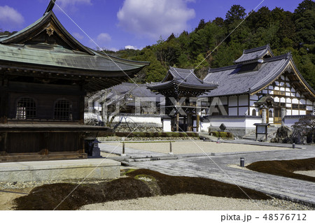 山口　常栄寺　雪舟庭　地蔵堂　鐘楼門　前庭「無隠」 48576712