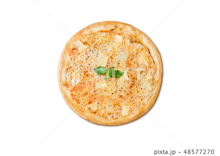Traditional Italian pizza three cheeses  48577270