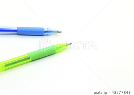 Colorful gel pens on a white background Colorful gel pens on a white background 48577848