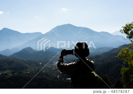 woman take a picture woman take a picture 48578287