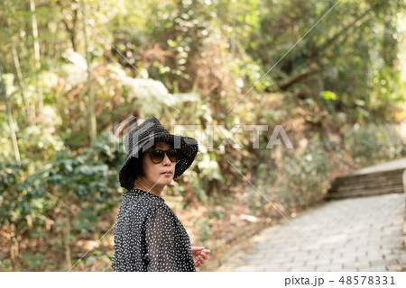 Asian woman at the outdoor Asian woman at the outdoor 48578331