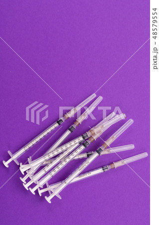 1-ml syringes isolated on a bright background 1-ml syringes isolated on a bright background 48579554