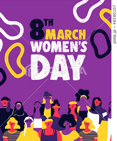 Womens Day diverse woman team for equal rights Womens Day diverse woman team for equal rights 48580107