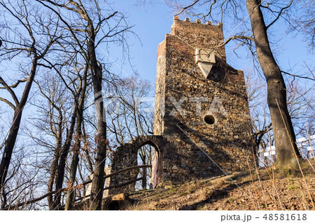 Romantic Cibulka lookout tower, Prague Romantic Cibulka lookout tower, Prague 48581618