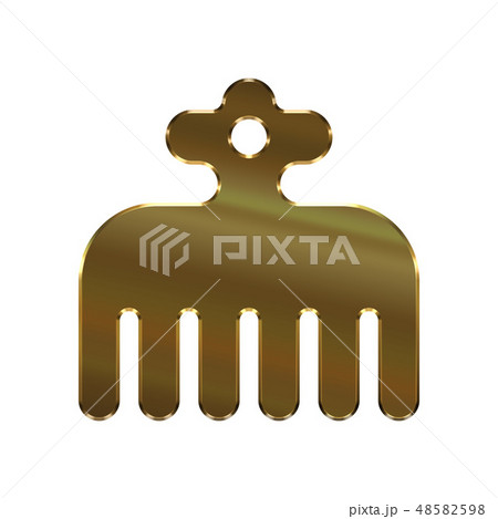 戦国時代の武将の家紋　メタリックの家紋　戦国大名｜今川義元　足利二つ引両｜ゴールド・ベクターデータ 48582598