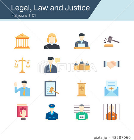 Legal, Law and Justice icons. 48587060