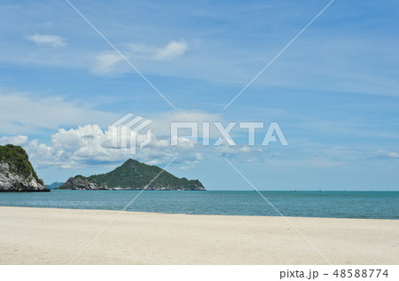 Seascape with tropical beach 48588774