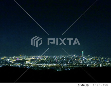 台北の夜景イラスト3のイラスト素材