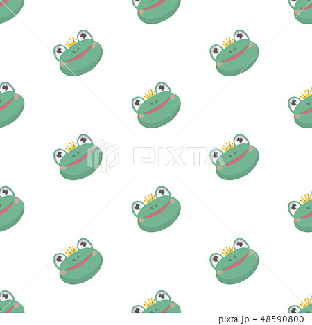 Seamless pattern with funny frog. Seamless pattern with funny frog. 48590800