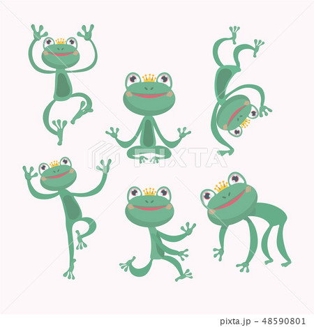 Cartoon Vector of Green frog. Cartoon Vector of Green frog. 48590801