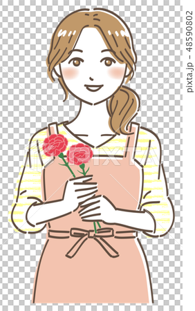 母の日 カーネーション お母さんの笑顔 母の日 カーネーション お母さんの笑顔 48590802