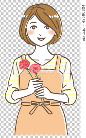 母の日 カーネーション お母さんの笑顔 母の日 カーネーション お母さんの笑顔 48590804
