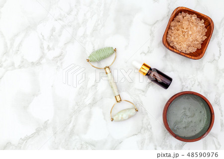 Beauty Products Facial Roller. Copy space Beauty Products Facial Roller. Copy space 48590976