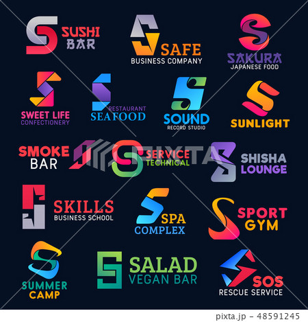 Creative S icons, corporate identity design signs 48591245