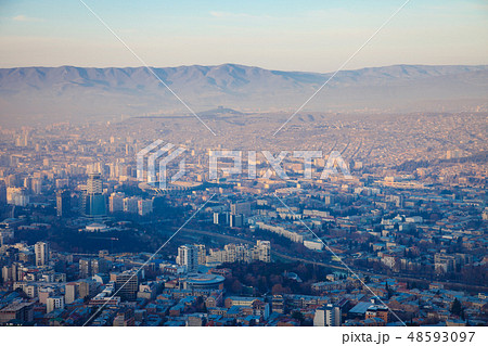 Tbilisi Historic Old Town Houses Panorama View Tbilisi Historic Old Town Houses Panorama View 48593097