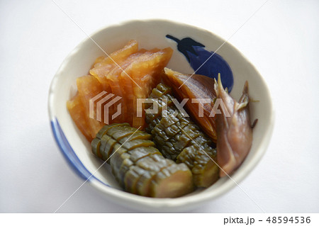 味噌漬け　みそ漬け　漬物　東北　福島県　保存食　和食　白バック　ダイコン　キュウリ　玉ねぎ　 48594536