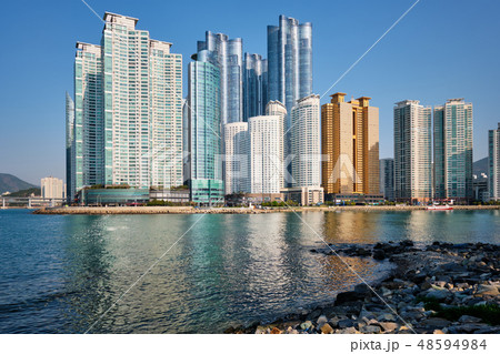 Marine city skyscrapers in Busan, South Korea Marine city skyscrapers in Busan, South Korea 48594984