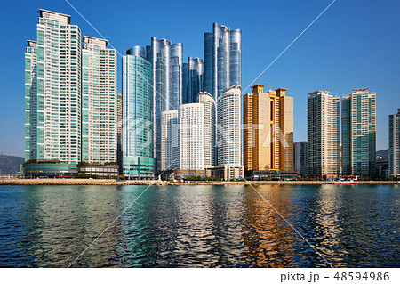 Marine city skyscrapers in Busan, South Korea Marine city skyscrapers in Busan, South Korea 48594986