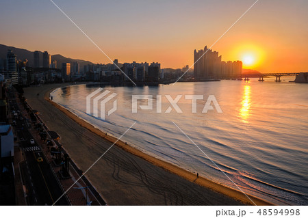 Gwangalli Beach in Busan, South Korea 48594998